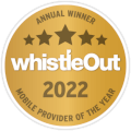Whistleout 2022 Mobile Provider of the Year
